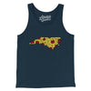 North Carolina Pizza State Men/Unisex Tank Top-Navy-Allegiant Goods Co. Vintage Sports Apparel