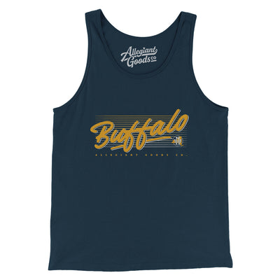 Buffalo Retro Men/Unisex Tank Top-Navy-Allegiant Goods Co. Vintage Sports Apparel