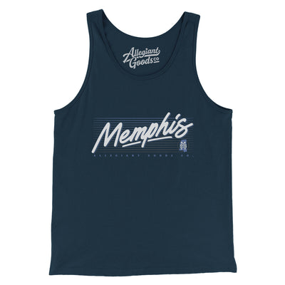 Memphis Retro Men/Unisex Tank Top-Navy-Allegiant Goods Co. Vintage Sports Apparel