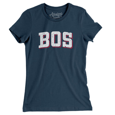 BOS Varsity Women's T-Shirt-Navy-Allegiant Goods Co. Vintage Sports Apparel