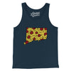 Connecticut Pizza State Men/Unisex Tank Top-Navy-Allegiant Goods Co. Vintage Sports Apparel