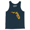 Florida Pizza State Men/Unisex Tank Top-Navy-Allegiant Goods Co. Vintage Sports Apparel