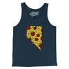 Nevada Pizza State Men/Unisex Tank Top-Navy-Allegiant Goods Co. Vintage Sports Apparel