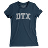 Dtx Varsity Women's T-Shirt-Navy-Allegiant Goods Co. Vintage Sports Apparel