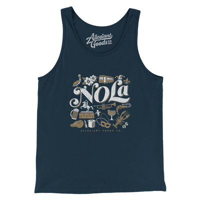 Nola Things Men/Unisex Tank Top-Navy-Allegiant Goods Co. Vintage Sports Apparel