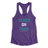 Charlotte 704 Women's Racerback Tank-Purple-Allegiant Goods Co. Vintage Sports Apparel