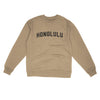 Honolulu Varsity Midweight Crewneck Sweatshirt-Sandstone-Allegiant Goods Co. Vintage Sports Apparel