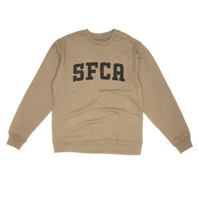 Sfca Varsity Midweight Crewneck Sweatshirt-Sandstone-Allegiant Goods Co. Vintage Sports Apparel