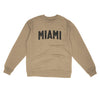 Miami Varsity Midweight Crewneck Sweatshirt-Sandstone-Allegiant Goods Co. Vintage Sports Apparel