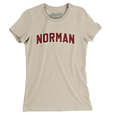 Norman Varsity Women's T-Shirt-Soft Cream-Allegiant Goods Co. Vintage Sports Apparel