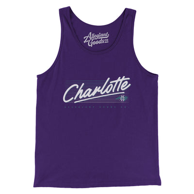 Charlotte Retro Men/Unisex Tank Top-Team Purple-Allegiant Goods Co. Vintage Sports Apparel