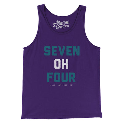 Charlotte 704 Men/Unisex Tank Top-Team Purple-Allegiant Goods Co. Vintage Sports Apparel