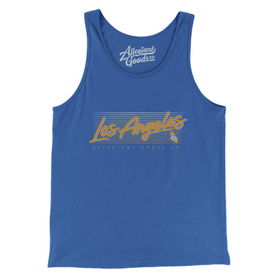 Los Angeles Retro Men/Unisex Tank Top-True Royal-Allegiant Goods Co. Vintage Sports Apparel