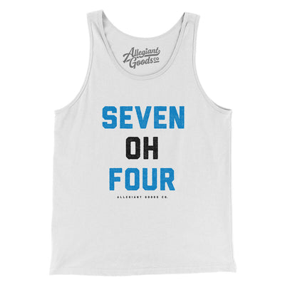 Charlotte 704 Men/Unisex Tank Top-White-Allegiant Goods Co. Vintage Sports Apparel