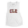 Cle Varsity Women's Flowey Scoopneck Muscle Tank-White-Allegiant Goods Co. Vintage Sports Apparel