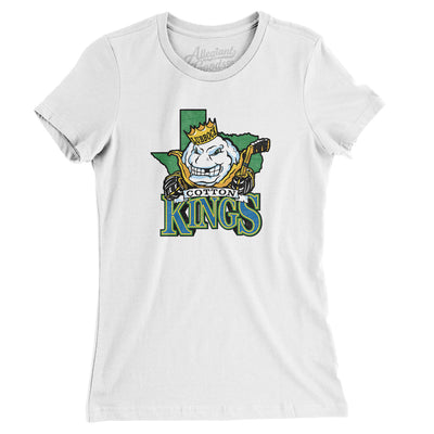 Lubbock Cotton Kings Women's T-Shirt-White-Allegiant Goods Co. Vintage Sports Apparel