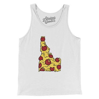 Idaho Pizza State Men/Unisex Tank Top-White-Allegiant Goods Co. Vintage Sports Apparel