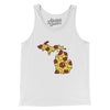 Michigan Pizza State Men/Unisex Tank Top-White-Allegiant Goods Co. Vintage Sports Apparel