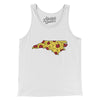 North Carolina Pizza State Men/Unisex Tank Top-White-Allegiant Goods Co. Vintage Sports Apparel