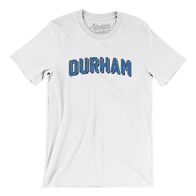 Durham Varsity Men/Unisex T-Shirt-White-Allegiant Goods Co. Vintage Sports Apparel