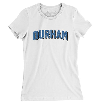 Durham Varsity Women's T-Shirt-White-Allegiant Goods Co. Vintage Sports Apparel