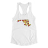 Maryland Pizza State Women's Racerback Tank-White-Allegiant Goods Co. Vintage Sports Apparel