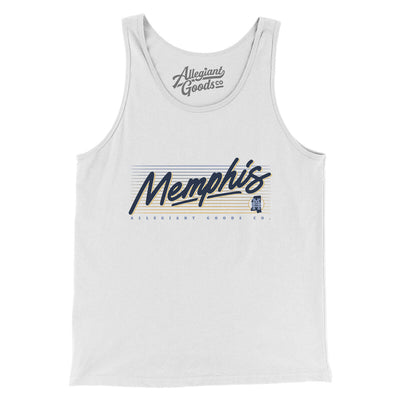 Memphis Retro Men/Unisex Tank Top-White-Allegiant Goods Co. Vintage Sports Apparel