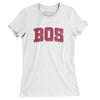 BOS Varsity Women's T-Shirt-White-Allegiant Goods Co. Vintage Sports Apparel