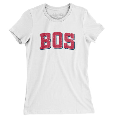 BOS Varsity Women's T-Shirt-White-Allegiant Goods Co. Vintage Sports Apparel