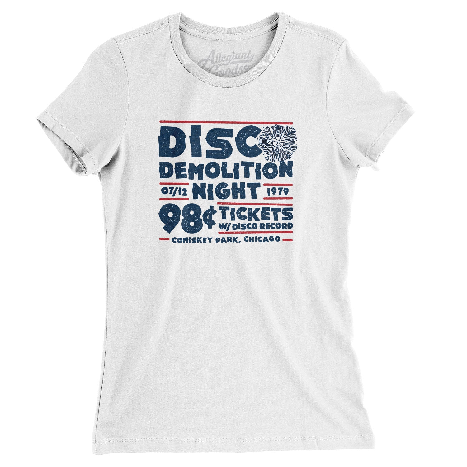 Disco Demolition Night Women's T-Shirt, Athletic Heather / L