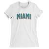 Miami Varsity Women's T-Shirt-White-Allegiant Goods Co. Vintage Sports Apparel