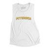 Pittsburgh Varsity Women's Flowey Scoopneck Muscle Tank-White-Allegiant Goods Co. Vintage Sports Apparel