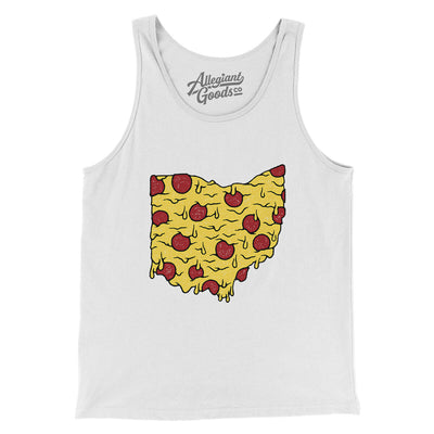 Ohio Pizza State Men/Unisex Tank Top-White-Allegiant Goods Co. Vintage Sports Apparel