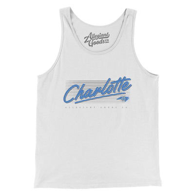 Charlotte Retro Men/Unisex Tank Top-White-Allegiant Goods Co. Vintage Sports Apparel