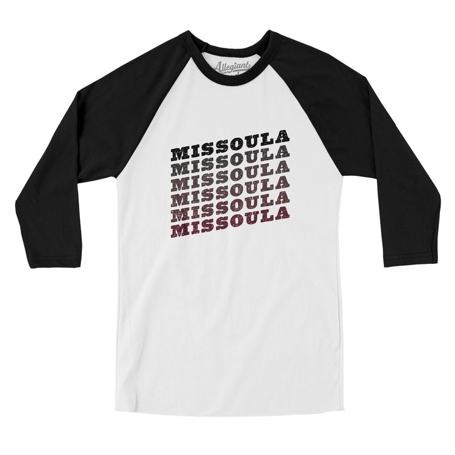 Missoula Vintage Repeat Men/Unisex Raglan 3/4 Sleeve T-Shirt - Allegiant  Goods Co.