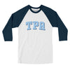 TPA Varsity Men/Unisex Raglan 3/4 Sleeve T-Shirt-White|Navy-Allegiant Goods Co. Vintage Sports Apparel