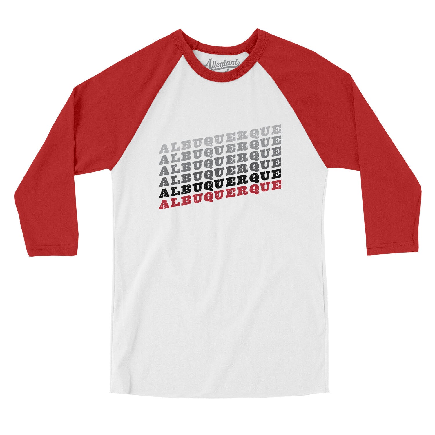 Albuquerque Vintage Repeat Men/Unisex Raglan 3/4 Sleeve T-Shirt
